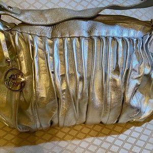 Metallic Silver TOSCA BLU Large Handbag